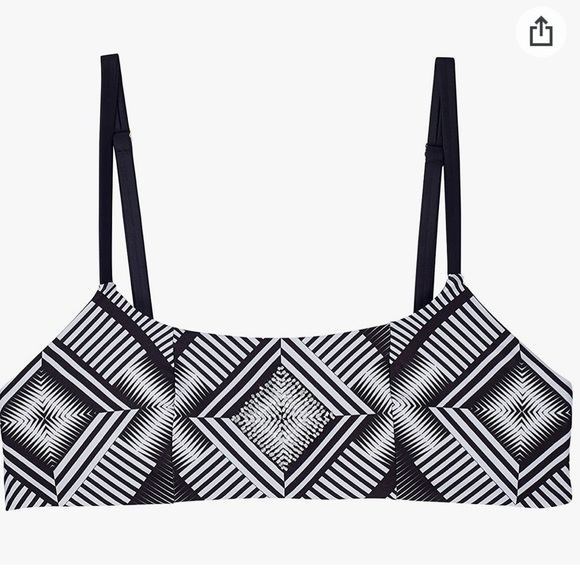 Pilyq Other - NWOT Pilyq Geometric Diamond Embroidered Lila Bikini Top size D